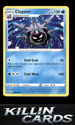 Cloyster 041/202 Pokemon Rare SWSH01: Sword & Shield Base Set Card NM