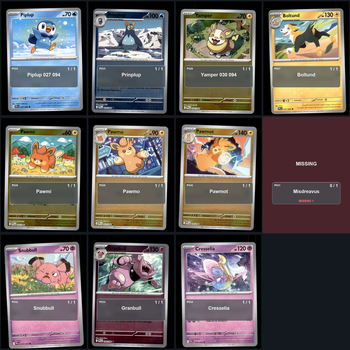 Pokemon TCG ME02: Phantasmal Flames C/UC/R Standard Set 85 Cards