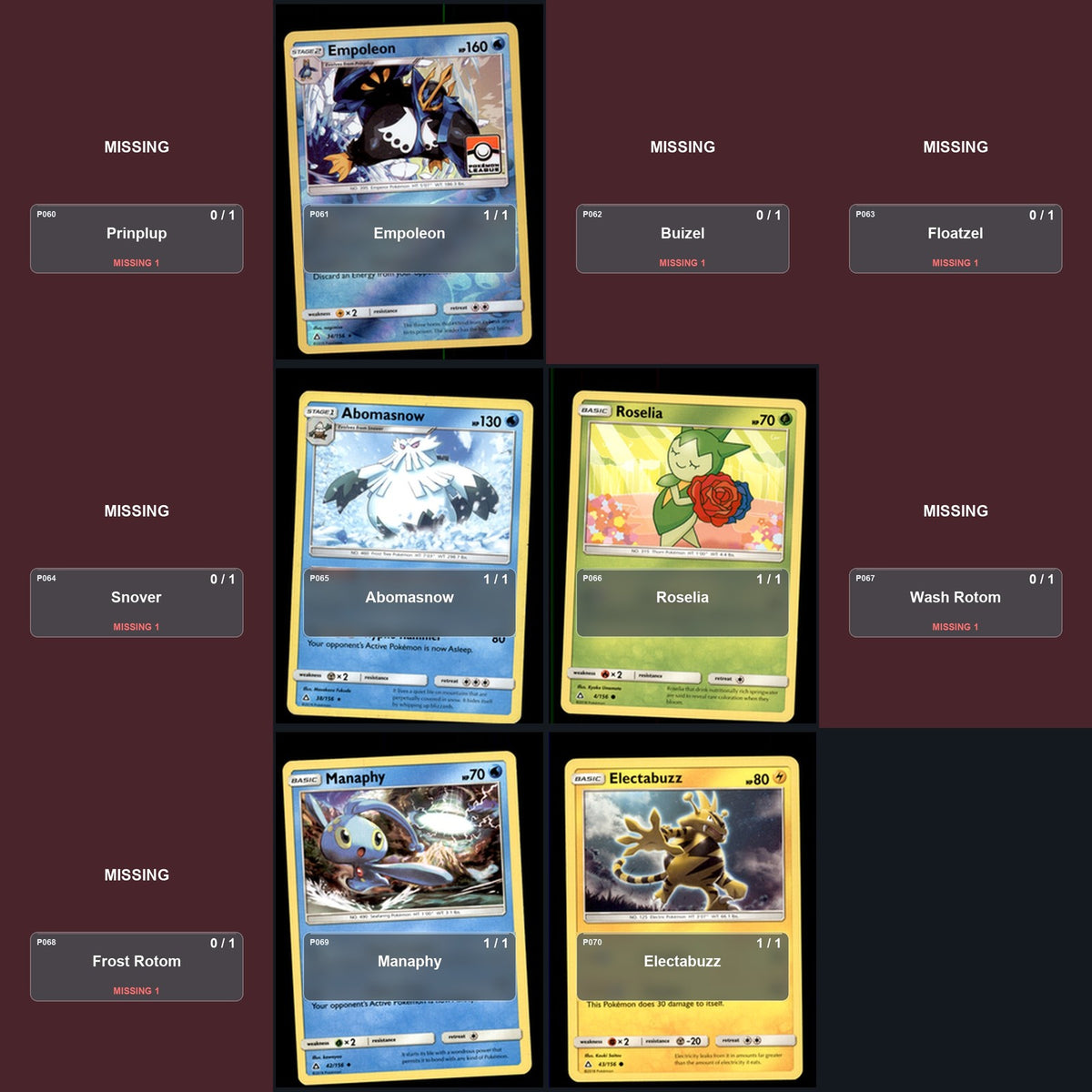 Pokemon TCG SM - Ultra Prism C/UC/R Standard Set 68 Cards