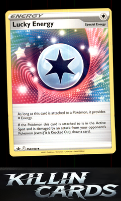 Lucky Energy 158/198 Pokemon Uncommon SWSH06: Chilling Reign Card NM