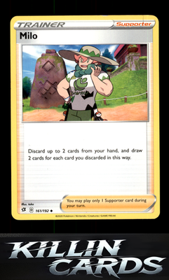 Milo 161/192 Pokemon Uncommon SWSH02: Rebel Clash Card NM