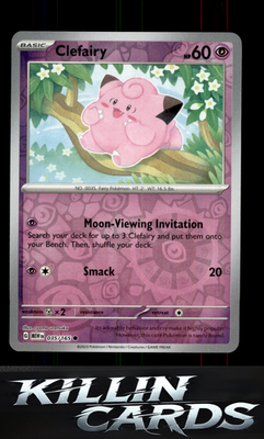 Reverse Holofoil Clefairy 035/165 Pokemon Common SV: Scarlet & Violet 151 Card N