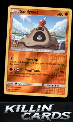 Reverse Holofoil Sandygast 74/149 Pokemon Common SM Base Set Card NM