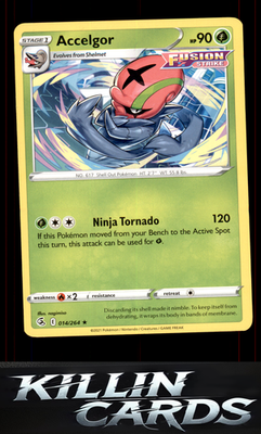 Accelgor 014/264 Pokemon Rare SWSH08: Fusion Strike Card NM