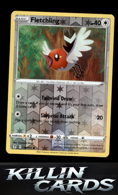 Reverse Holofoil Fletchling 138/203 Pokemon Common SWSH07: Evolving Skies Card N