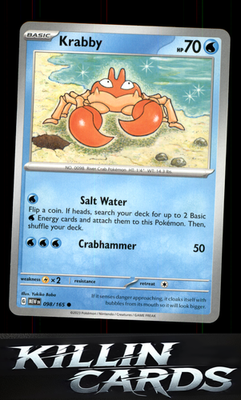 Krabby 098/165 Pokemon Common SV: Scarlet & Violet 151 Card NM