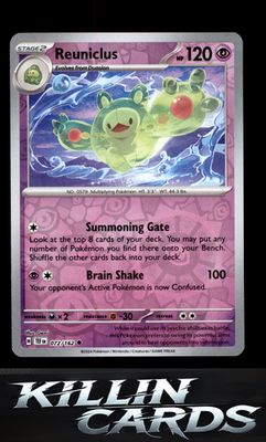 Reverse Holofoil Reuniclus - 072/162 072/162 Pokemon Uncommon SV05: Temporal For
