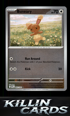 Reverse Holofoil Buneary 083/094 Pokemon Common ME02: Phantasmal Flames Card NM
