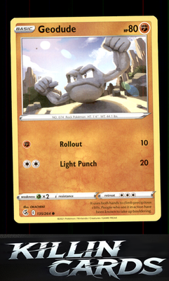 Geodude 135/264 Pokemon Common SWSH08: Fusion Strike Card NM