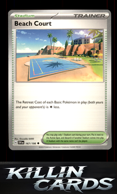 Beach Court 167/198 Pokemon Uncommon SV01: Scarlet & Violet Base Set Card NM