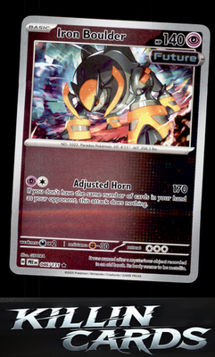 Reverse Holofoil Iron Boulder 046/131 Pokemon Rare SV: Prismatic Evolutions Card