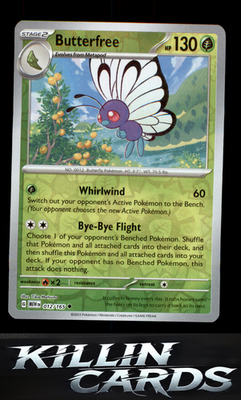 Reverse Holofoil Butterfree 012/165 Pokemon Uncommon SV: Scarlet & Violet 151 Ca