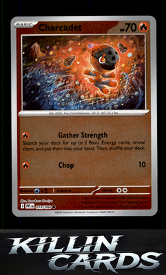 Reverse Holofoil Charcadet 019/094 Pokemon Common ME02: Phantasmal Flames Card N
