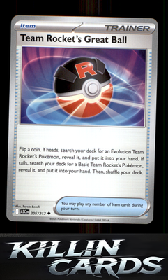 Team Rocket's Great Ball 205/217 Pokemon Uncommon ME: Ascended Heroes Card NM