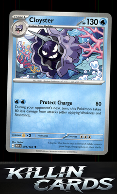 Cloyster 091/165 Pokemon Uncommon SV: Scarlet & Violet 151 Card NM