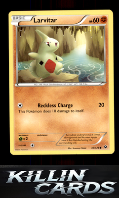 Larvitar (40) 40/124 Pokemon Common XY - Fates Collide Card LP