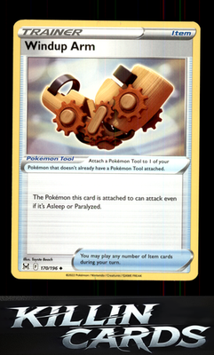 Windup Arm 170/196 Pokemon Uncommon SWSH11: Lost Origin Card NM