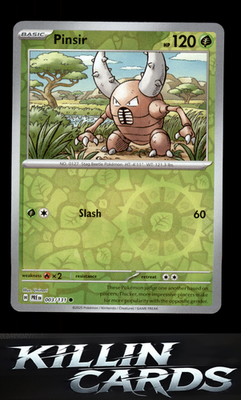 Reverse Holofoil Pinsir 003/131 Pokemon Common SV: Prismatic Evolutions Card NM