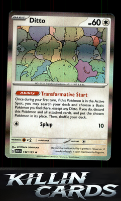 Ditto 132/165 Pokemon Rare SV: Scarlet & Violet 151 Card NM