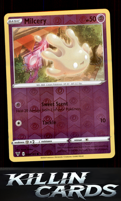 Reverse Holofoil Milcery 080/185 Pokemon Common SWSH04: Vivid Voltage Card NM