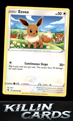 Eevee 205/264 Pokemon Common SWSH08: Fusion Strike Card NM