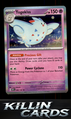 Togekiss 085/197 Pokemon Rare SV03: Obsidian Flames Card NM