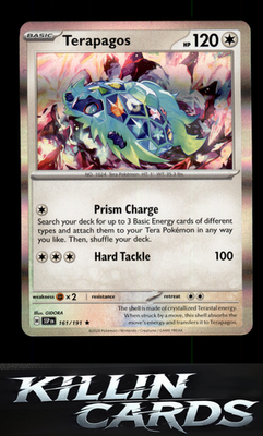 Terapagos 161/191 Pokemon Rare SV08: Surging Sparks Card NM
