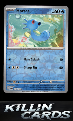 Reverse Holofoil Horsea 116/165 Pokemon Common SV: Scarlet & Violet 151 Card NM