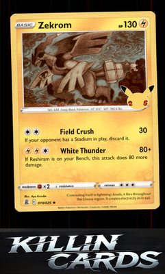 Zekrom 010/025 Pokemon Holo Rare Celebrations Card NM