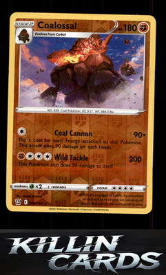 Reverse Holofoil Coalossal 080/163 Pokemon Holo Rare SWSH05: Battle Styles Card