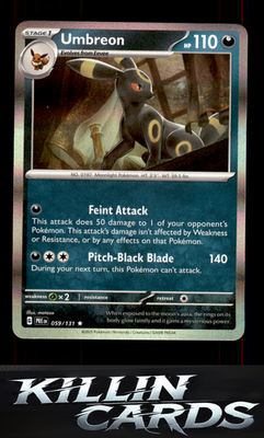 Umbreon 059/131 Pokemon Rare SV: Prismatic Evolutions Card NM