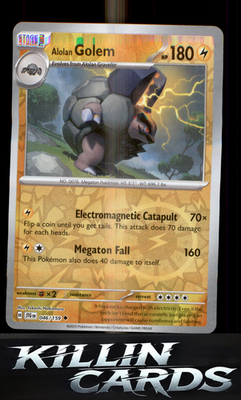 Reverse Holofoil Alolan Golem 046/159 Pokemon Uncommon SV09: Journey Together Ca