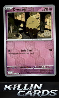 Reverse Holofoil Drowzee 016/064 Pokemon Common SV: Shrouded Fable Card NM