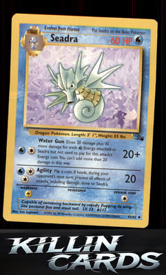 Seadra 42/62 Pokemon Uncommon Fossil Card DM
