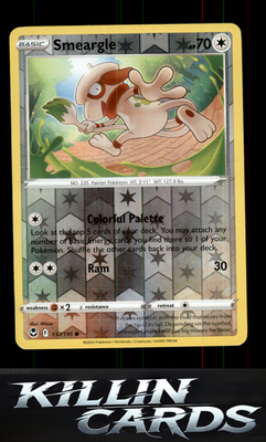 Reverse Holofoil Smeargle 137/195 Pokemon Common SWSH12: Silver Tempest Card NM