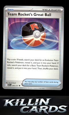 Team Rocket's Great Ball 205/217 Pokemon Uncommon ME: Ascended Heroes Card NM