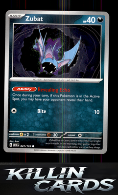 Zubat 041/165 Pokemon Common SV: Scarlet & Violet 151 Card NM