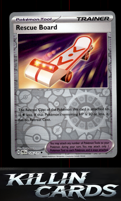 Reverse Holofoil Rescue Board 126/131 Pokemon Uncommon SV: Prismatic Evolutions