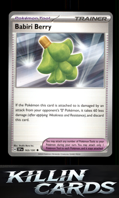 Babiri Berry 163/191 Pokemon Uncommon SV08: Surging Sparks Card NM
