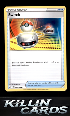 Switch 144/159 Pokemon Common SWSH: Crown Zenith Card NM