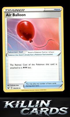Air Balloon 156/202 Pokemon Uncommon SWSH01: Sword & Shield Base Set Card LP