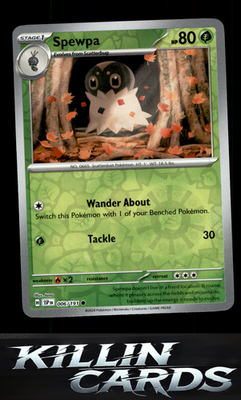 Reverse Holofoil Spewpa 006/191 Pokemon Common SV08: Surging Sparks Card NM