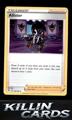 Allister 146/185 Pokemon Uncommon SWSH04: Vivid Voltage Card NM