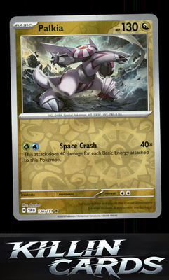 Reverse Holofoil Palkia 136/191 Pokemon Rare SV08: Surging Sparks Card NM