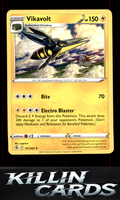 Vikavolt 101/264 Pokemon Rare SWSH08: Fusion Strike Card NM