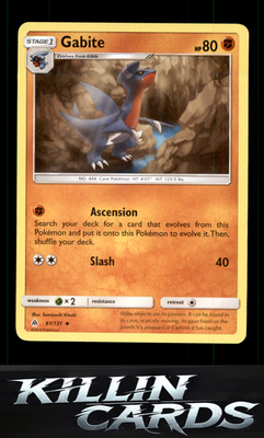 Gabite 61/131 Pokemon Uncommon SM - Forbidden Light Card NM
