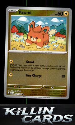 Reverse Holofoil Pawmi 032/094 Pokemon Common ME02: Phantasmal Flames Card NM