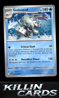 Golisopod 026/086 Pokemon Uncommon ME04: Chaos Rising Card NM