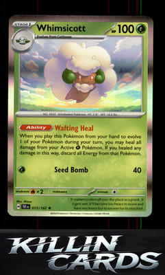 Whimsicott 015/162 Pokemon Rare SV05: Temporal Forces Card NM