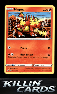Magmar 029/192 Pokemon Common SWSH02: Rebel Clash Card NM
